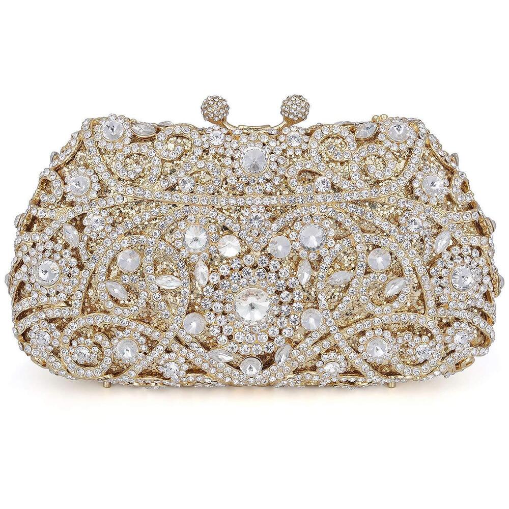 1857 Formal Rhinestone Crystal Clutch Evening Wedding Bag